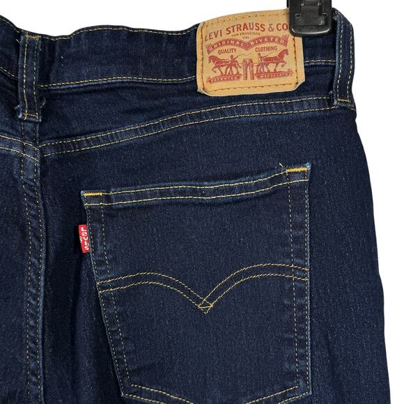 Levi's 725 Womens SZ 33 Hi-Rise Bootcut Jeans Zip-Fly Stretch Pockets Dark Wash - Picture 7 of 12